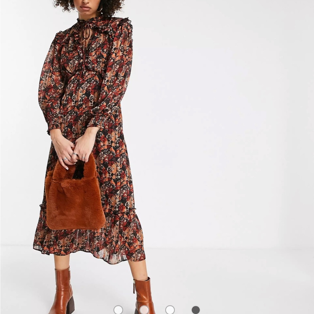 NEW Topshop Fall Floral Midi Dress